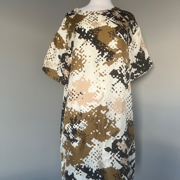 $495 rag & bone 'Chester' Camo Print 100% Silk T-Shirt Dress Small - Picture 6 of 16